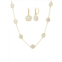 JanKuo 2-Piece 14K Goldplated Brass Earring & Necklace Set