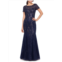 Xscape Sheer Illusion Beaded Sequin Mermaid Gown