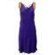 Alberta Ferretti Cross-Back Sleeveless Dress In Purple Rayon