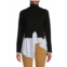 Avantlook Striped Splicing Turtleneck Layered Sweater