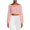 Poupette St Barth Rachel Floral Peasant Crop Top