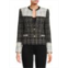 Alice + Olivia Jaydn Two Tone Tweed Jacket