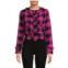 Wdny Checked Button Cropped Jacket