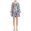 True Destinations Voile Floral Pom Pom Tunic