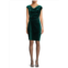 Tash+Sophie Cowl Shirred Velvet Mini Dress
