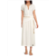 Vix Claire Splitneck Linen Blend Midi Dress