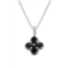 Effy ENY Sterling Silver & Onyx Clover Pendant Necklace