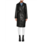 STOOSH Belted Faux Leather Trench Coat