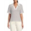 Design 365 Open Knit Scalloped Polo