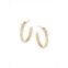EF Collection Core Curb 14K Yellow Gold Chain Hoop Earrings