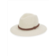 San Diego Hat Company Leather-Trim Woven Fedora