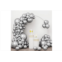 RUBFAC 96pcs Metallic Silver Balloons Latex Balloons Different Sizes 18 12 10 5 Inches Party Balloon Kit for Birthday Party Graduation Baby Shower Wedding Holiday Easter Decoration