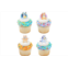 DecoPac Bluey So Much Fun Rings, 24 Cupcake Decorations Featuring Bluey, Bingo, Bandit, and Chilli, 3D Food Safe Cake Toppers - 24 Pack