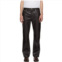 Sefr Brown Londre Faux-Leather Trousers
