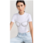 Area Crystal Bustier Cup T-Shirt