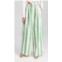 Mira Mikati Striped Wide Leg Pleat Front Trousers