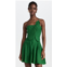 FARM Rio Green One Shoulder Lea Mini Dress