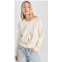 RECTO Front Open Detail Wool Knit Sweater
