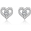 CDE Forever Love Heart Stud Earrings for Women Teen Girls, 925 Sterling Silver Birthstone Heart Stud Earrings Mothers Day Gift Anniversary Birthday Jewelry Gifts for Women Wife Her