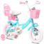 Glerc Maggie 12 14 16 20 Inch Bike Ages for 1-13 Year Old Girls Princess Style with Doll-Seat & Basket & Kickstand for Gift, Multiple Colors