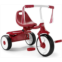 Radio Flyer 415S Kids Readily Assembled Steel Framed Adjustable Beginner Fold 2 Go Trike with Spacious Storage Bin and Handle Streamers, Red