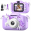 Mgaolo Childrens Camera Toys for 3-12 Years Old Kids Boys Girls,HD Digital Video Camera with Protective Silicone Cover,Christmas Birthday Gifts with 32GB SD Card (Purple)