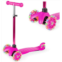 Best Choice Products Kids Mini Kick Scooter Toy w/Light-Up Wheels, Height Adjustable T-Bar, Foot Break