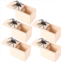 Mersuii 5PCS Wooden Prank Trick Spider Box, Spider Money Surprise in a Box, Funny Play Joke Home Office Scare Toy Box for Adults and Kids