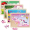 SYNARRY Unicorn Mermaid Princess Fairy Wooden Puzzles for Kids Ages 3-5, 4 Packs 24 PCs Jigsaw Puzzles for Kids Ages 4-6, Preschool Toys Gifts for Toddlers 3-5, Wood Puzzles for 3