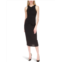 Michael Michael Kors Sleeveless Center Front Ruched Midi Dress