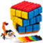 TOYAMBA Brick Cube with Building Blocks, Mini Toy Included, Compatible with Lego Cube, Inspired by Rubix Cube for Kids - Educational Toy (Black)