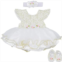 OYESY Reborn Baby Dolls Clothes 22 inch Outfit Accessories Princess Dress 5pcs Set for 18-23 Inch Reborn Doll Newborn Girl&Boy Clothing Set【Super Cute White Dress 5pcs Set 】