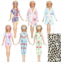 SOTOGO 11 Pieces Doll Clothes and Accessories for 11.5 Inch Girl Doll Good Sleeping Playset Include 6 Sets Doll Pajamas and Bathrobes, 1 Piece Sleeping Bag and 4 Pieces Doll Eye Ma