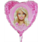 Toyland 18 Inch Barbie Wearing Tiara Heart Shaped Character Foil Balloon - Kids Party Decorations
