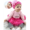 Medylove Handmade Reborn Baby Doll Girl Look Real Silicone Vinyl 22 Inches Lifelike Weighted Body Real Life Rose Red Outfit