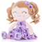 Gloveleya Baby Dolls Soft Snuggly First Baby Girl Gifts Soft Doll for Girls with Grape Printed Dress 12inches Fruit Series