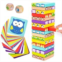 Nene Toys Wooden Tumble Tower Game with Animals & Colors, 4-in-1 Educational Family Board Game for Kids Ages 3-9, Creativity & Cognitive Skills Booster - Gift for Boys Girls 3+ Yea