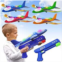 Wesfuner 4 Pack Airplane Launcher Toys, 2 Flight Modes LED Foam Glider Catapult Plane Toy for Boys, Outdoor Flying Toys Birthday Gifts for Boys Girls 4 5 6 7 8 9 10 11 12 Year Old