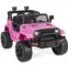 Best Choice Products 12V Kids Ride On Truck Car w/Parent Remote Control, Spring Suspension, LED Lights, AUX Port - Pink