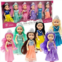 The New York Doll Collection Little Dolls Set with Mini Princess Dolls for Girls - Princess Toy Dolls for Dollhouse -Small Doll Mini Princess Figures with Tiaras, Hair Accessories