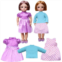 YAYYAY 2 Complete Sets 18-Inch-Girl Doll-Clothes and Accessories - Doll Outfits Dress for 18 Inch Dolls - Toys for Girl Gift for Xmas