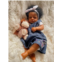 Angelbaby Realistic Reborn Black Baby Doll Girl - 20 inch Lifelike African American Newborn Silicone Baby Sleeping Loulou with Brown Skin Real Life Weighted Cute Babies Dolls Gifts