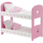 Emily Rose 14 Inch Doll Pink and White Bunkbed Bed Bunk with Reversible Bedding - Star Compatible with American Girl Wellie Wishers Dolls