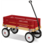 Radio Flyer Town and Country Wooden Kids Wagon with Removable Side Panels and Foldable Long Handle for Kids Ages 1.5 Years and Up, Red