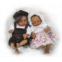 TERABITHIA Mini 10inch 26cm Black Couple Alive Reborn Baby Dolls Silicone Full Body African American Twins