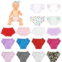 CheeseandU 16 Pcs Baby Doll Diapers Underwear Set Fits 14 Inch to 18 Inch Baby Dolls, 16 Different Doll Underwear Doll Underpants Doll Accessories for Infant Dolls Baby Girls Kids