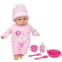 Lissi Dolls - Talking Baby with Feeding Accessories, 13 inches, Pink