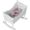 Agatige 1:12 Dollhouse Baby Bed, Wooden Infant Cradle DIY Furniture Accessories