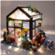 LUOGFYNI Dream House Building Blocks Flower Shop Set with LED Light, Plant Florist Collection for Adults, Best Gift for Girls&Friends Age 14+ (Small Blocks 579pcs)