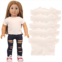AugFrog 5 Pcs Doll T-Shirts for 18 Inch Dolls, Summer Outfit Doll Clothes Doll Accessories, Short Sleeved T-Shirts Classical Tee Fit for 18 Inch New Baby Born Doll - 5 Pcs White T-